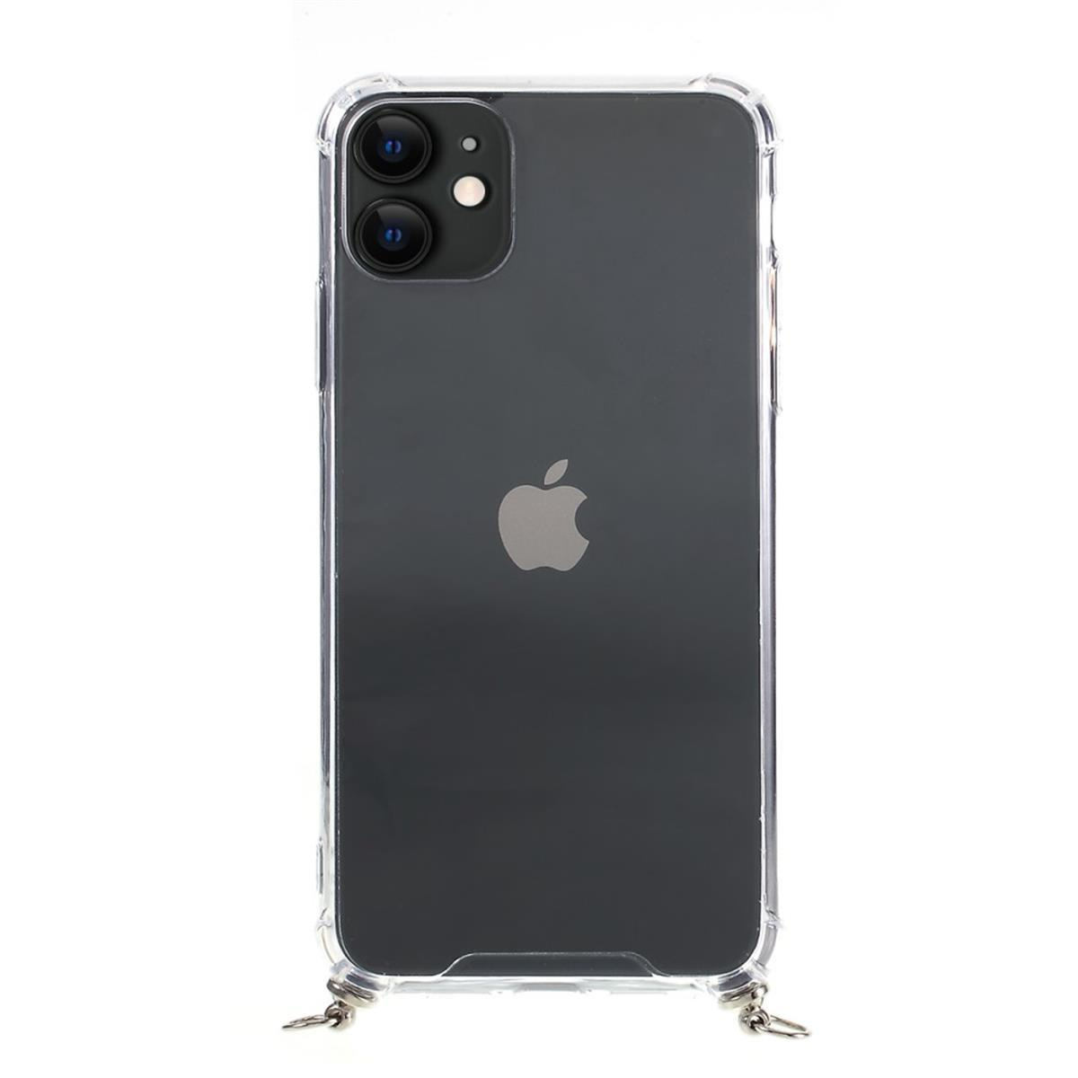 verstellbarer 11 Backcover, COVERKINGZ Transparent mit iPhone Kordel, Apple, Pro Handykette Silikon Max,