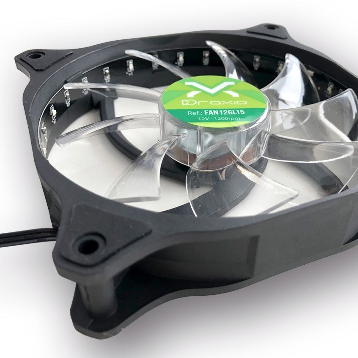 Ventilador Gaming 12X12Cm - DROXIO Ventilador Droxio Gaming 12X12Cm Verde