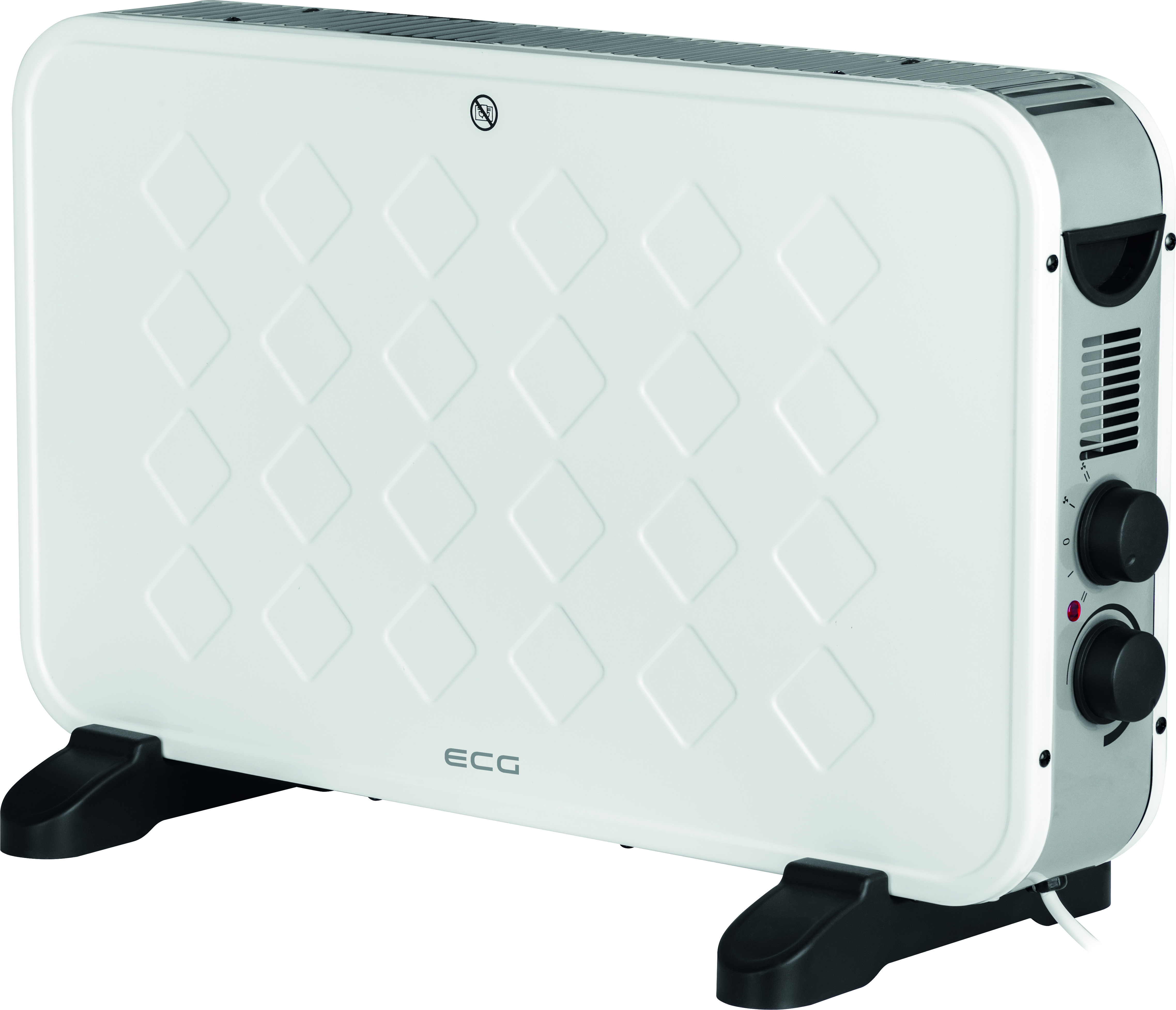 ECG TK 2070 | Convectors White Thermostat-Regelung Watt) | Heizung Stufenlose | Konvektorheizgerät | (2000
