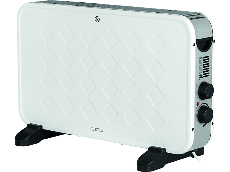 ECG TK 2070 White | Konvektorheizgerät | Heizung | Stufenlose Thermostat-Regelung | Convectors (2000 Watt)