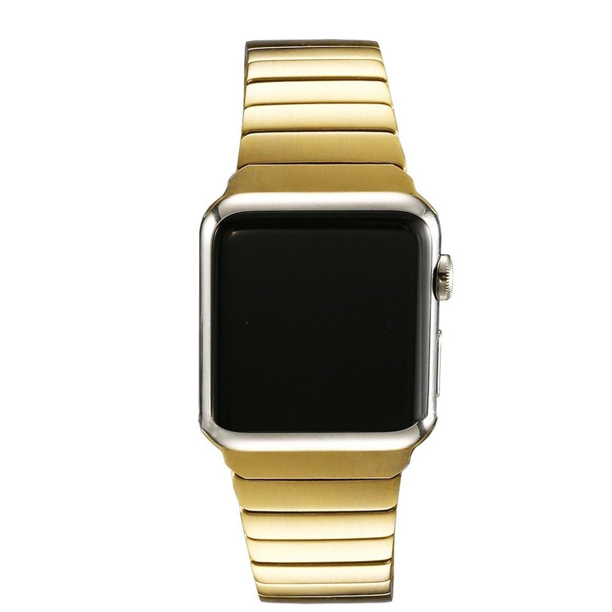 COVERKINGZ Gliederarmband Apple, Watch Smartband, 42/44/45/49mm, aus Edelstahl Gold Ultra/8/7/6/SE/5/4/3/2/1, Apple