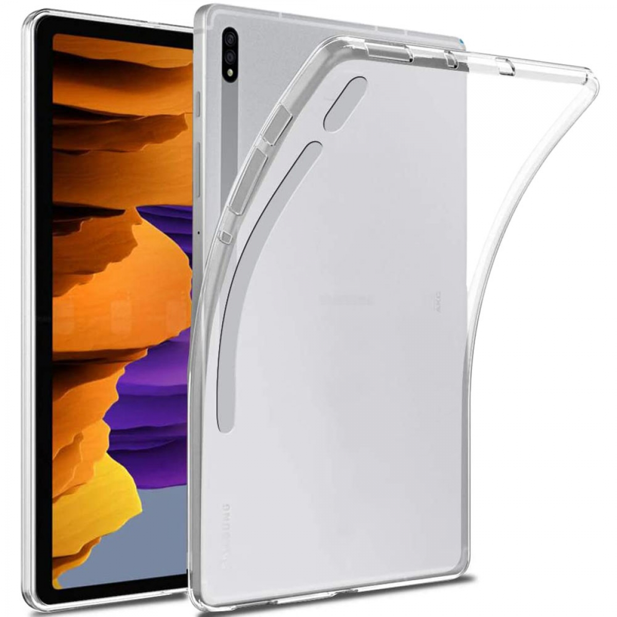 CASEONLINE Clear Thermoplastisches für Transparent Samsung Urethan, Tablethülle Backcover