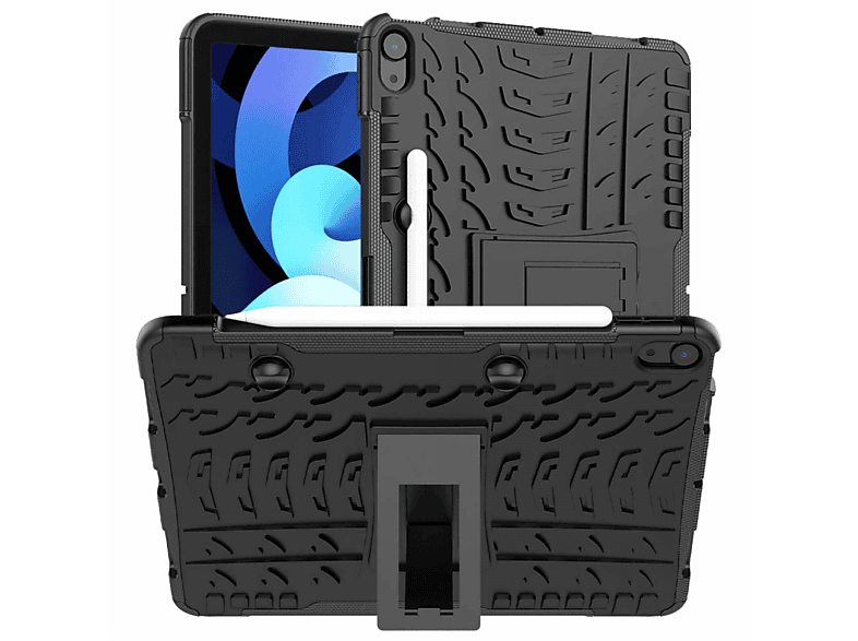 CASEONLINE Stoßfest 2i1 - Schwarz Tablethülle Backcover für Apple Thermoplastisches Urethan, Multicolor