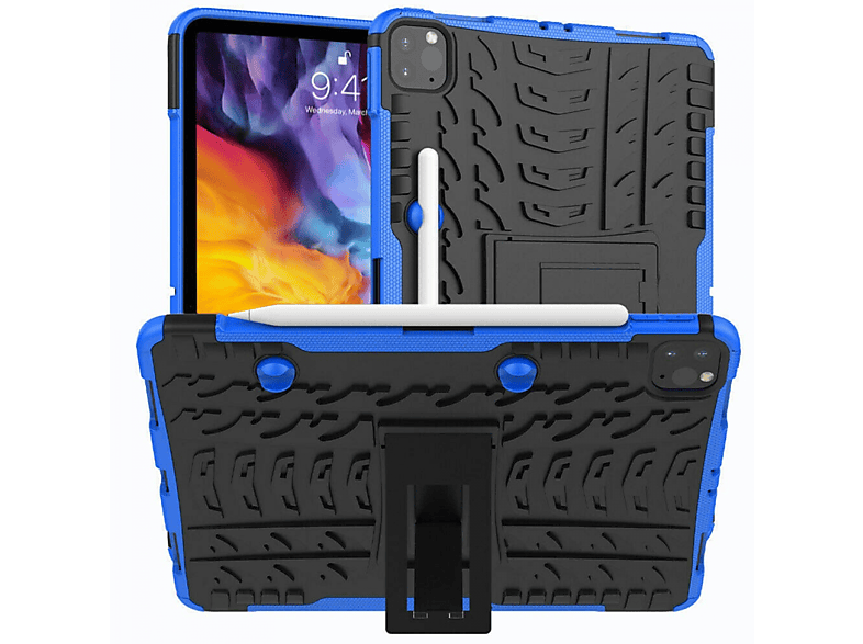 CASEONLINE Stoßfest 2i1 - Blau Apple für Multicolor Tablethülle Backcover Thermoplastisches Urethan