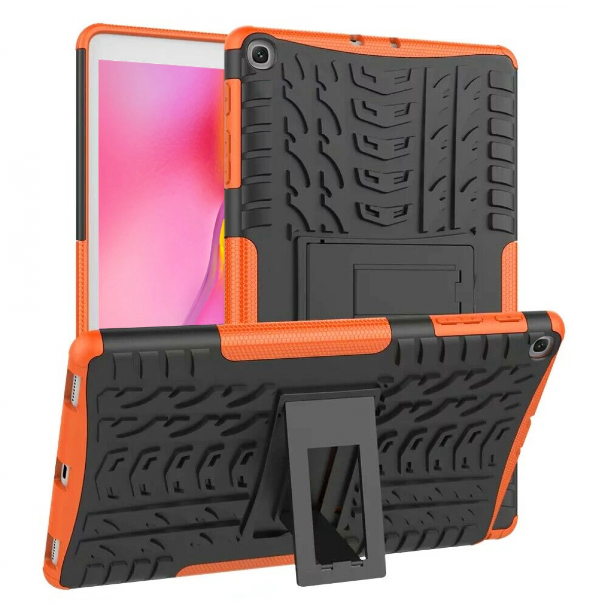 für Urethan, CASEONLINE 2i1 Backcover Orange Samsung Thermoplastisches Tablethülle - Stoßfest Multicolor