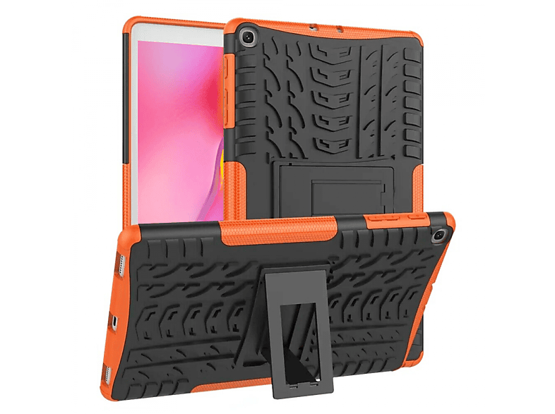 Multicolor Tablethülle für Orange Samsung 2i1 Backcover Urethan, CASEONLINE - Thermoplastisches Stoßfest