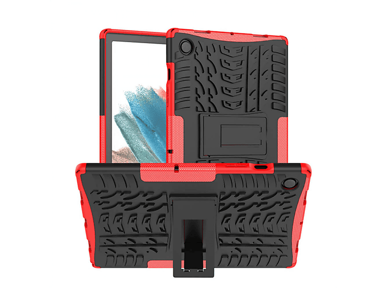 CASEONLINE Stoßfest 2i1 - Rot Tablethülle Backcover für Samsung Thermoplastisches Urethan, Multicolor