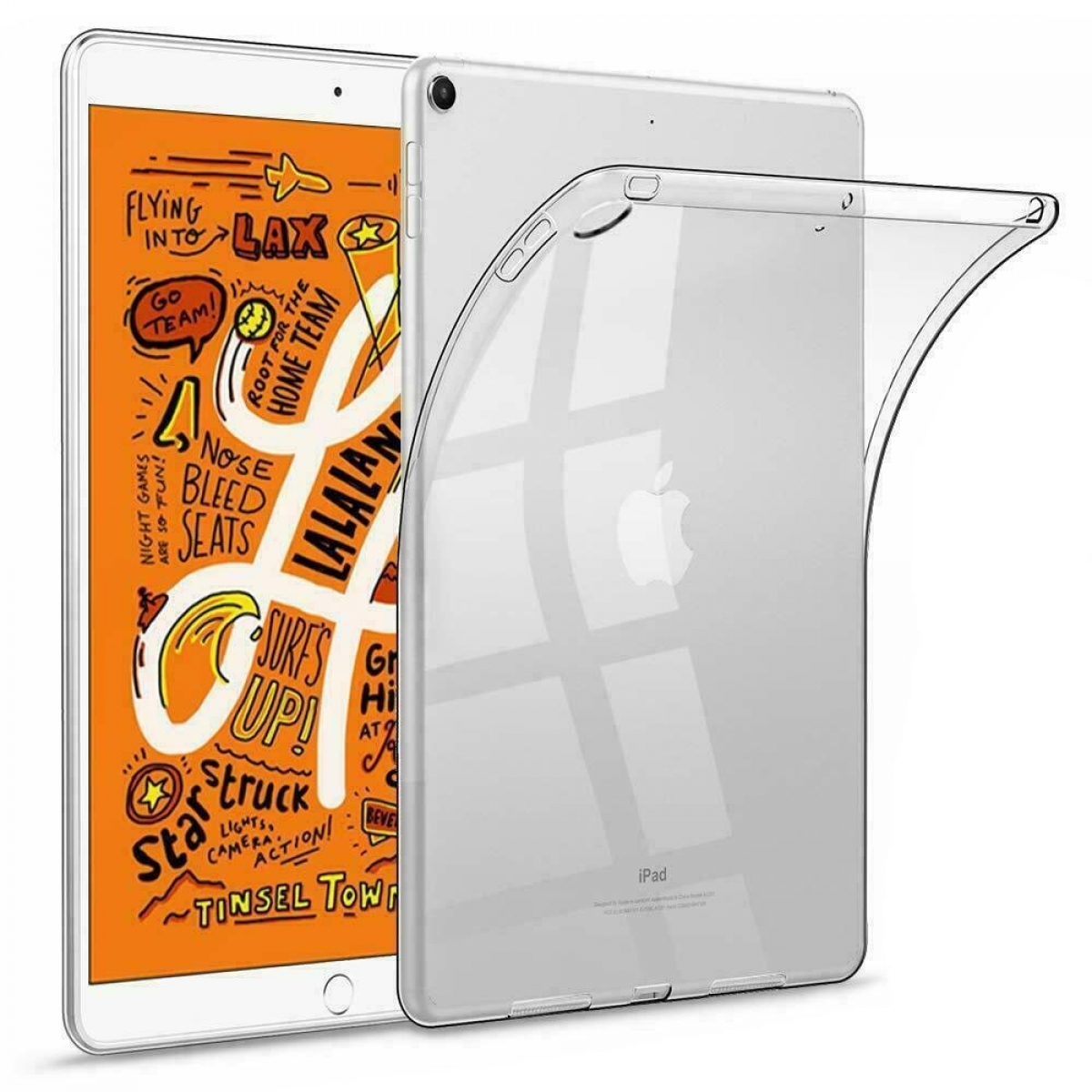 CASEONLINE Clear Tablethülle Backcover für Transparent Apple Thermoplastisches Urethan