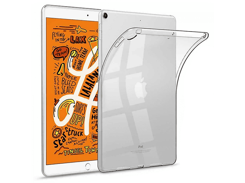 Backcover CASEONLINE Transparent Clear Apple Thermoplastisches Urethan, für Tablethülle