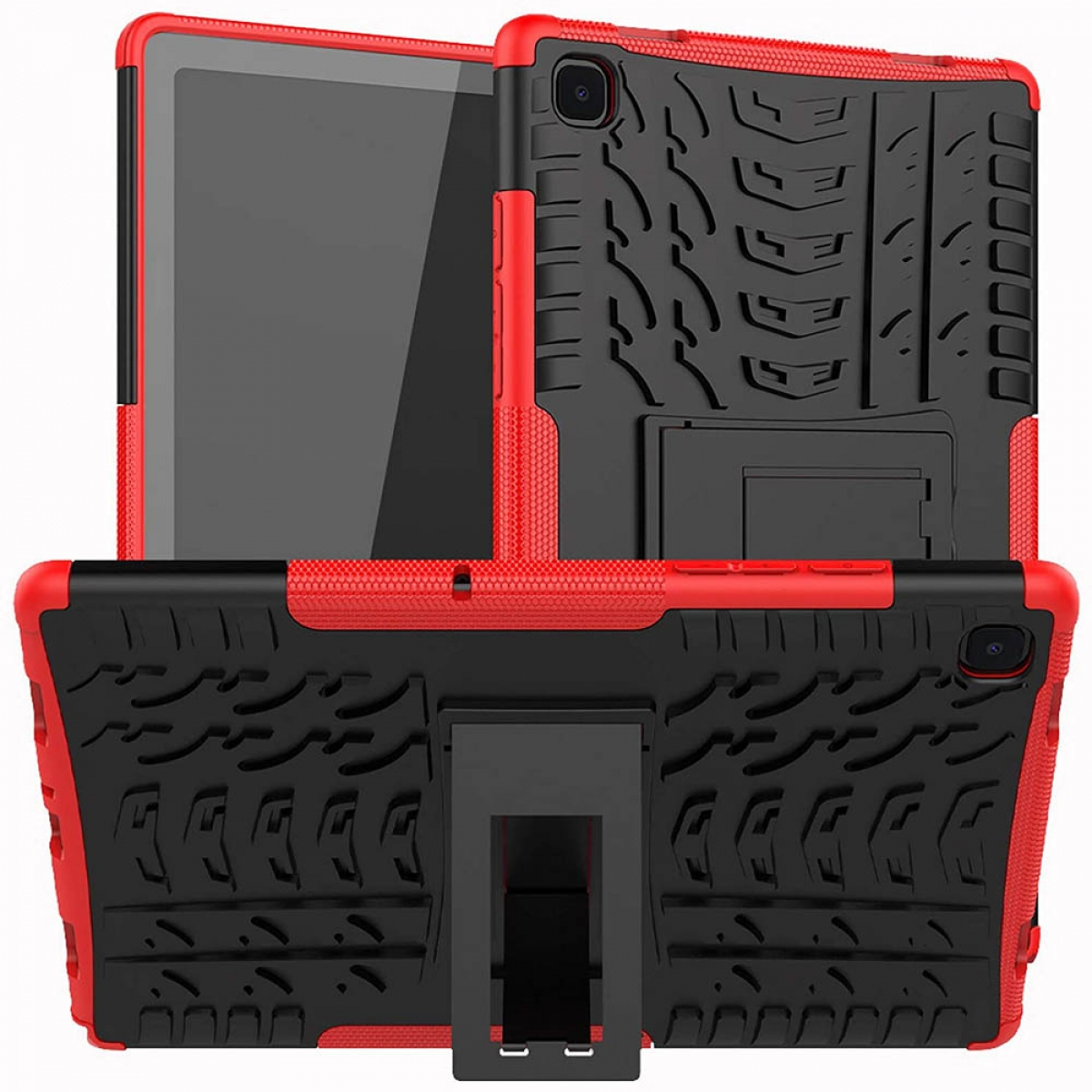 CASEONLINE Stoßfest 2i1 - Rot Backcover Thermoplastisches Samsung Tablethülle Urethan, Multicolor für
