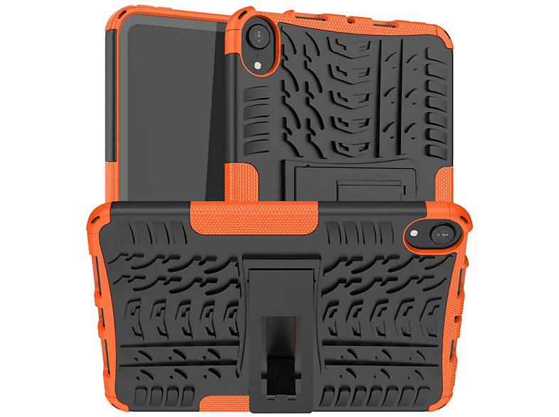 Backcover Multicolor Stoßfest Urethan, Orange Thermoplastisches CASEONLINE 2i1 für - Tablethülle Apple