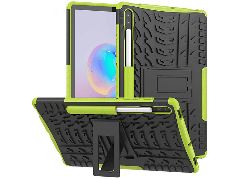 Thermoplastisches Multicolor CASEONLINE 2i1 Grün Backcover - Stoßfest Tablethülle Samsung für Urethan,