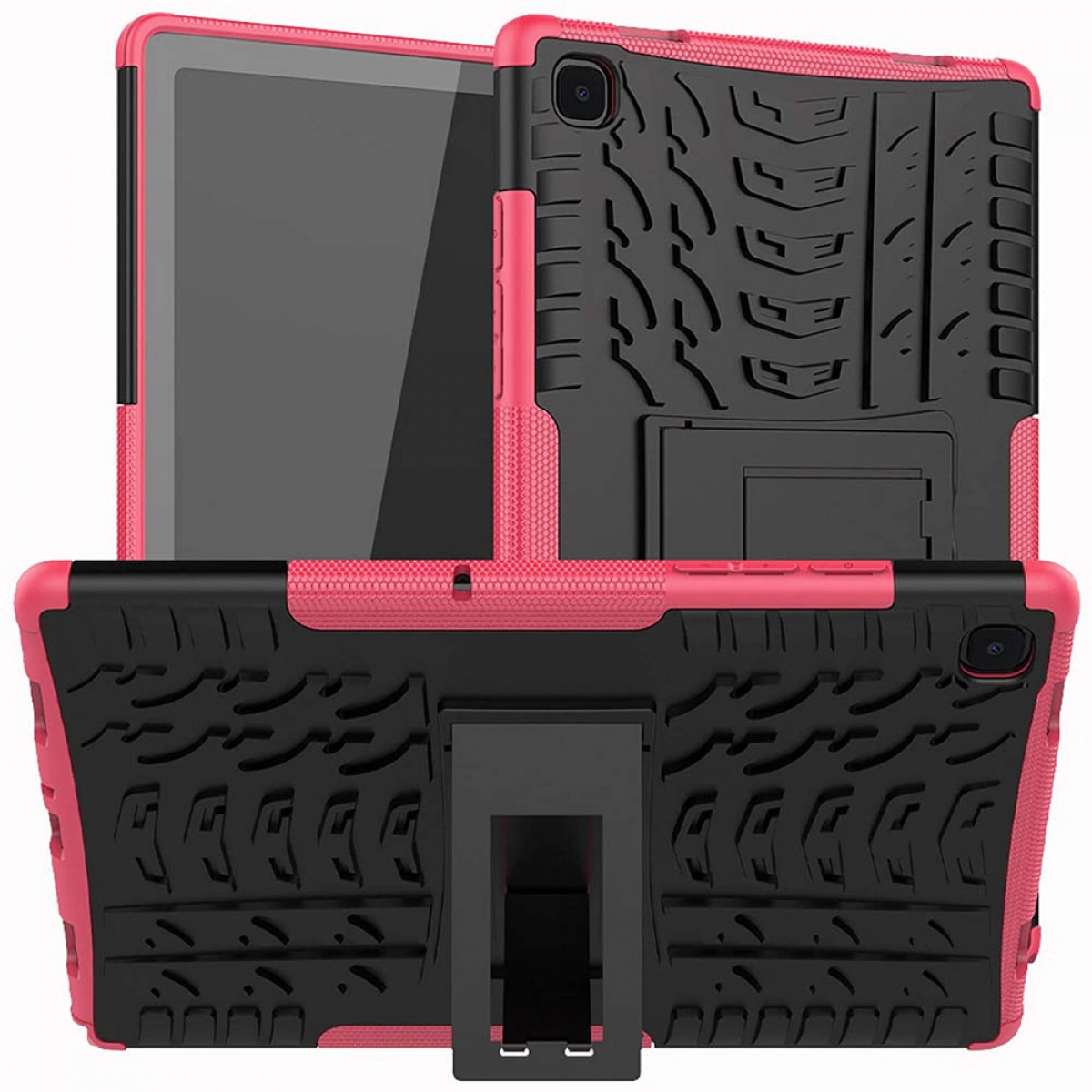Backcover Samsung Urethan, Multicolor Thermoplastisches CASEONLINE für Tablethülle 2i1 Pink - Stoßfest