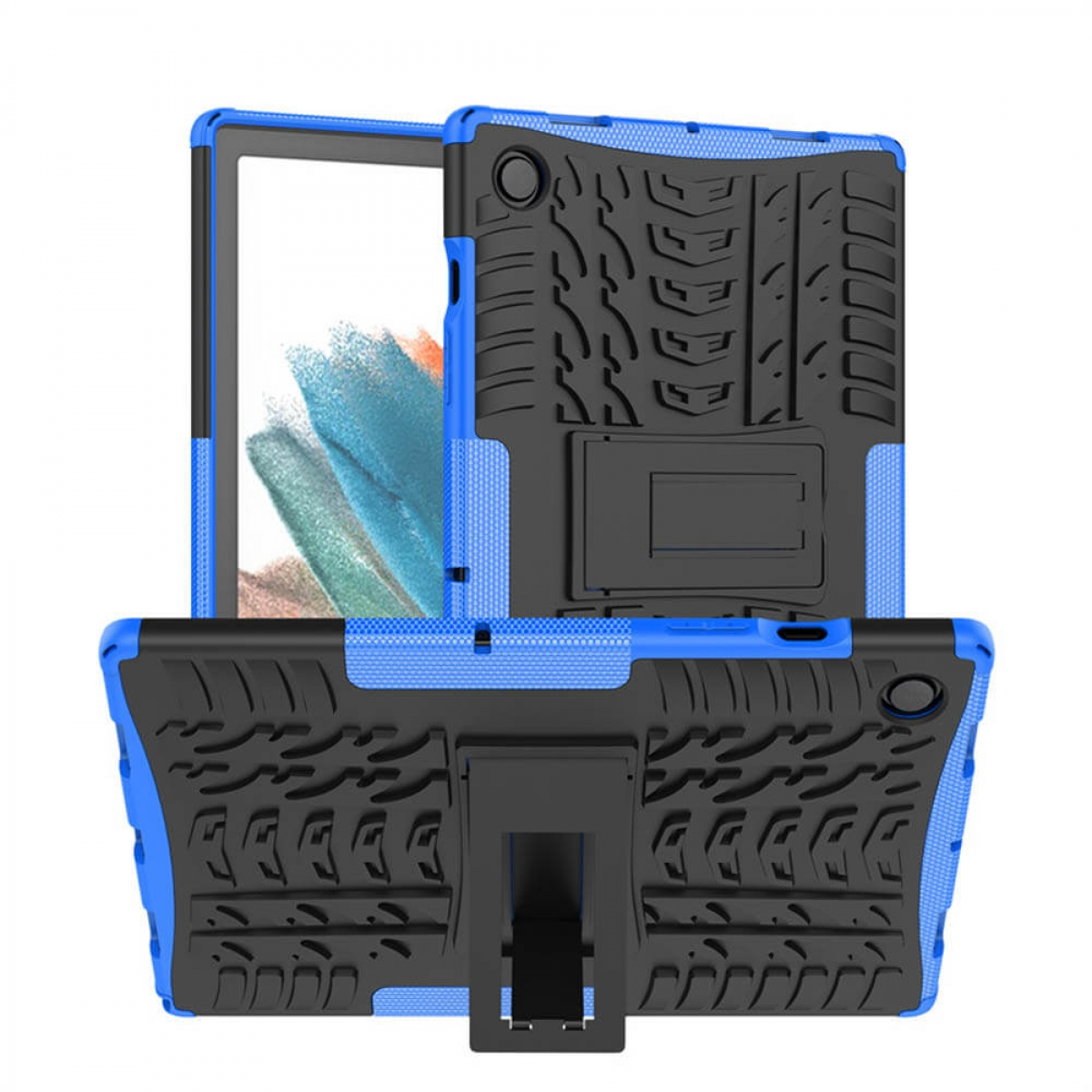 CASEONLINE Blau Stoßfest Multicolor Urethan, 2i1 Backcover Thermoplastisches Samsung - Tablethülle für