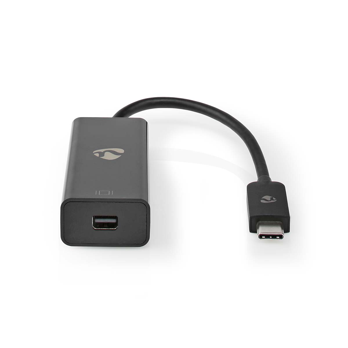 Schwarzes USB-C-zu-USB-A-Adapterkabel.