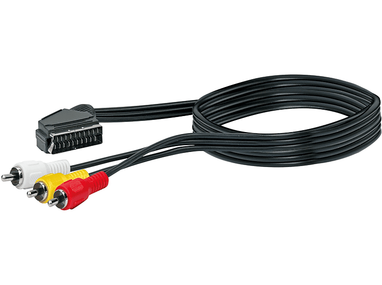 SCHWAIGER SCAC320 533, SCART/CINCH Adapterkabel SCART Stecker (21pol.) 3 CINCH Stecker, 1,5 m