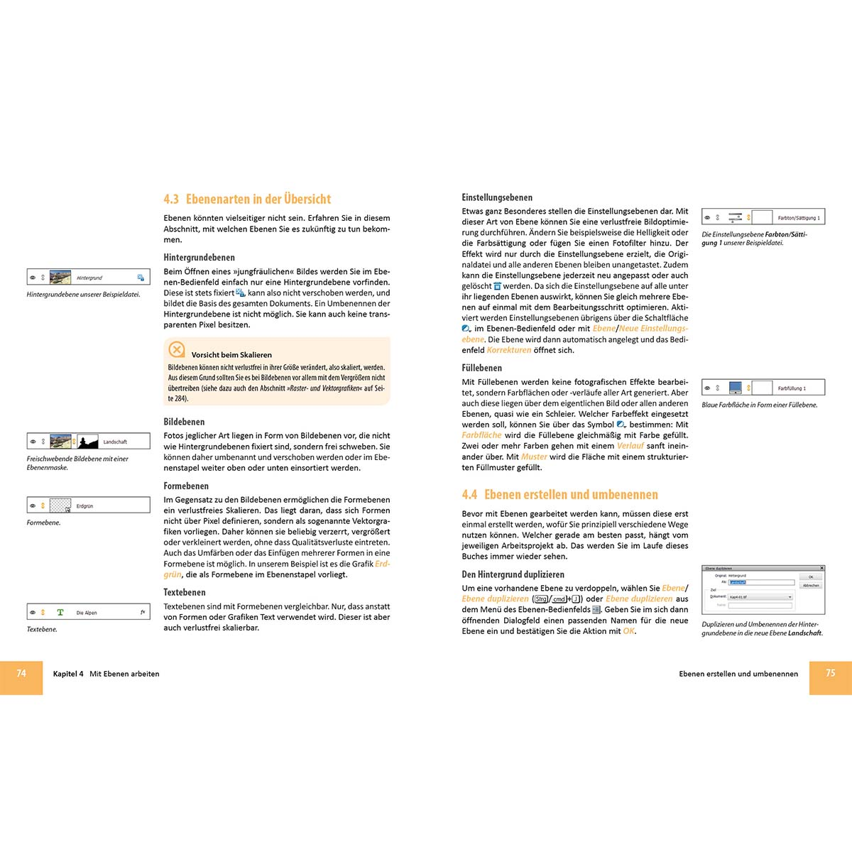 Eine Magazinseite, die verschiedene Funktionen einer Software zeigt, mit Text und Bildern.