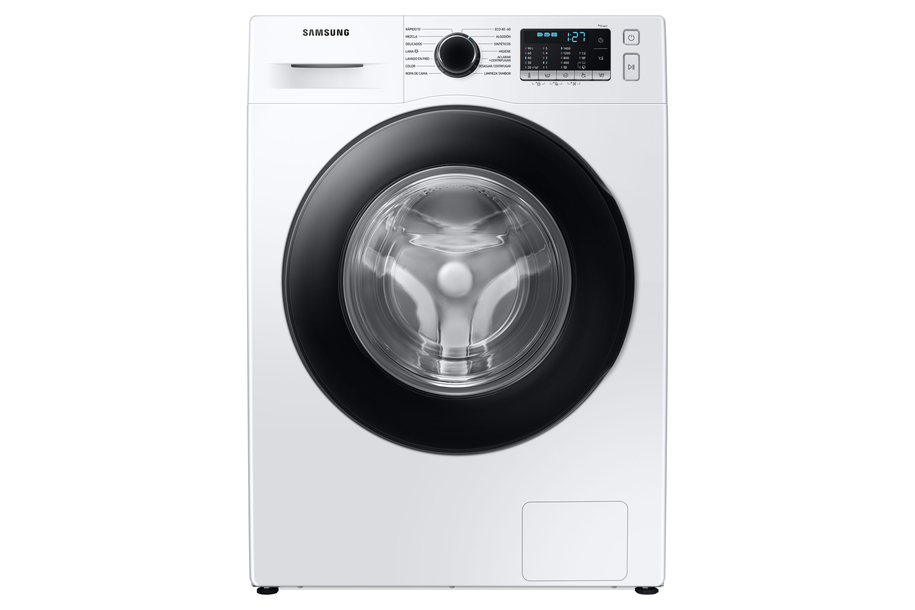 Lavadora - Samsung WW80TA046AE lavadora Carga frontal 8 kg 1400 RPM B Blanco SAMSUNG, 8 kg, 15 programas, Blanco