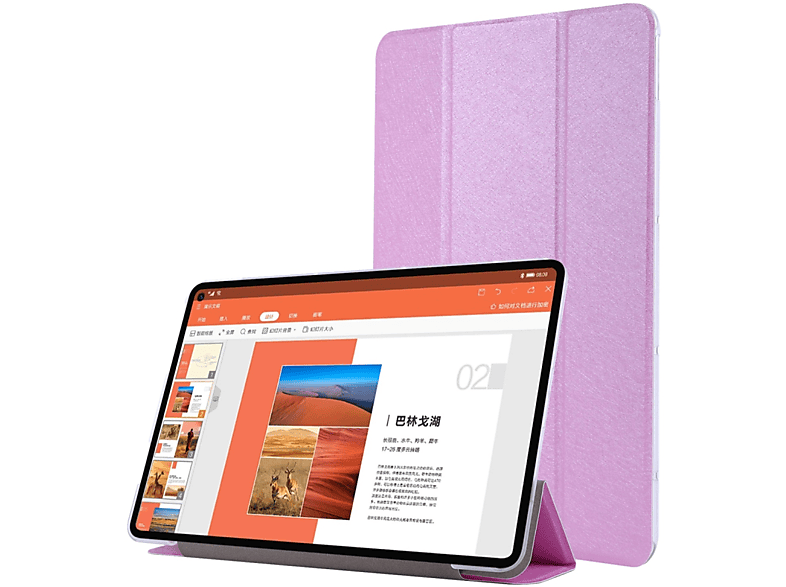 KÖNIG DESIGN Schutzhülle Tablethülle Bookcover Lila Huawei für Helles Kunstleder