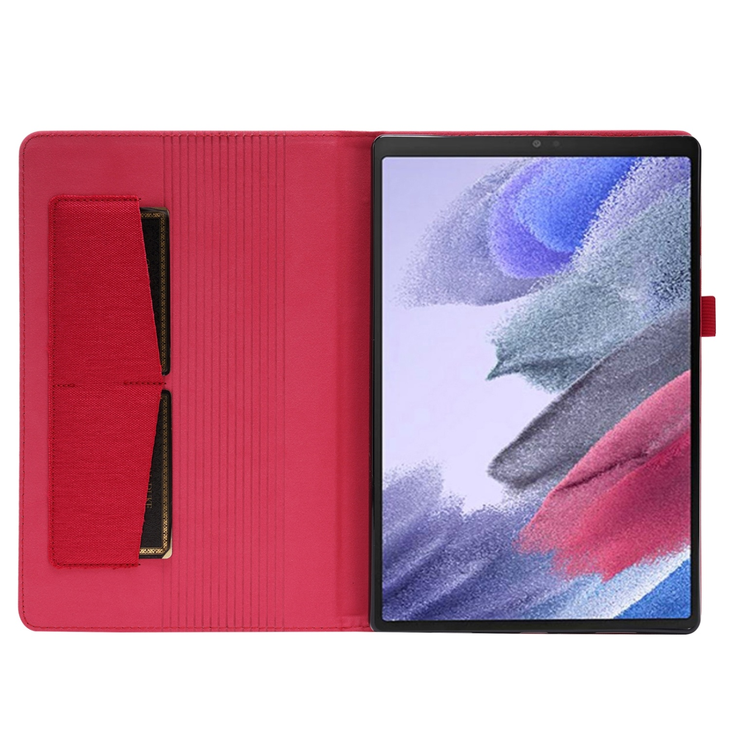 KÖNIG DESIGN Schutzhülle Tablethülle Samsung Kunstleder, Bookcover für Rot