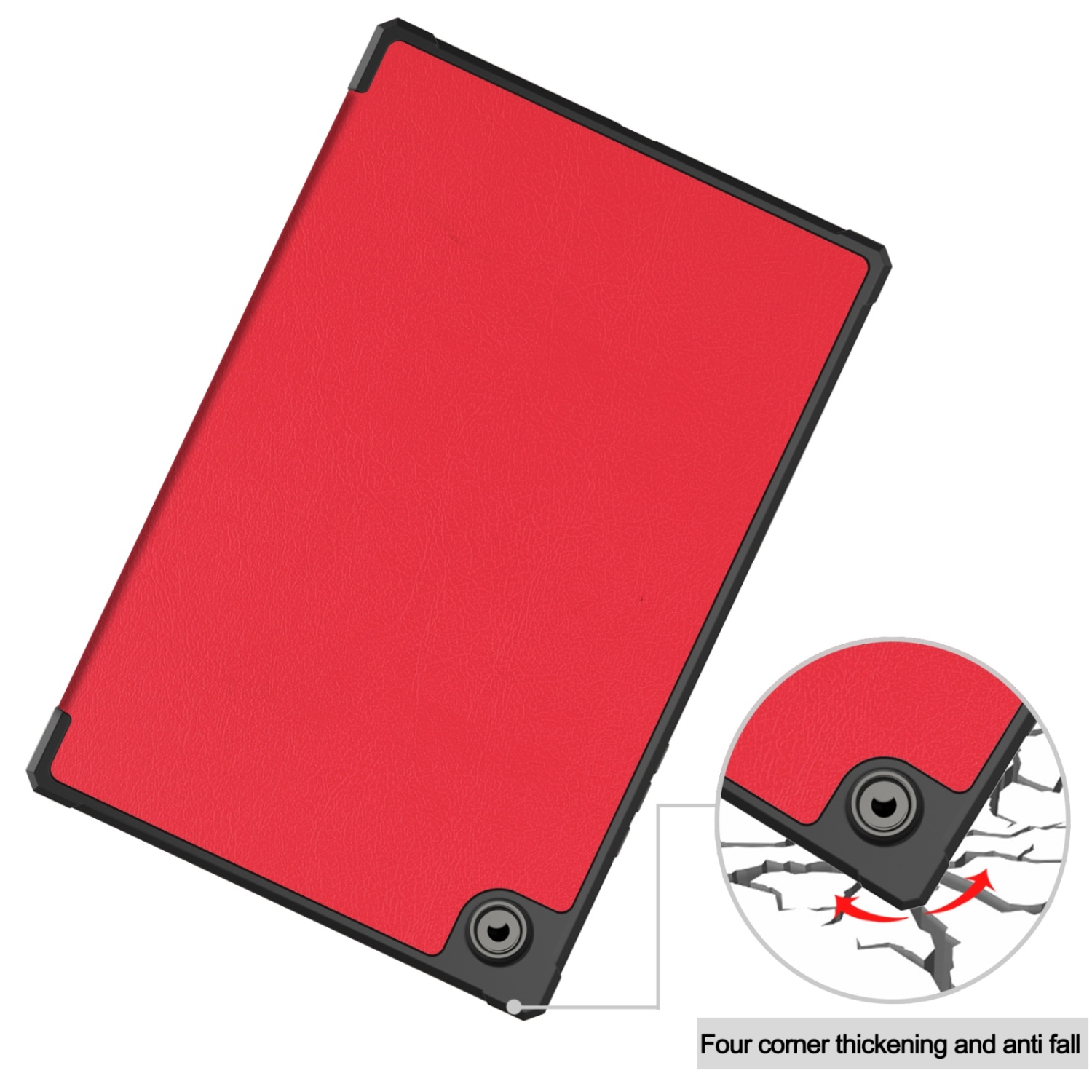 KÖNIG DESIGN Schutzhülle Samsung Tablethülle Rot für Bookcover Kunstleder