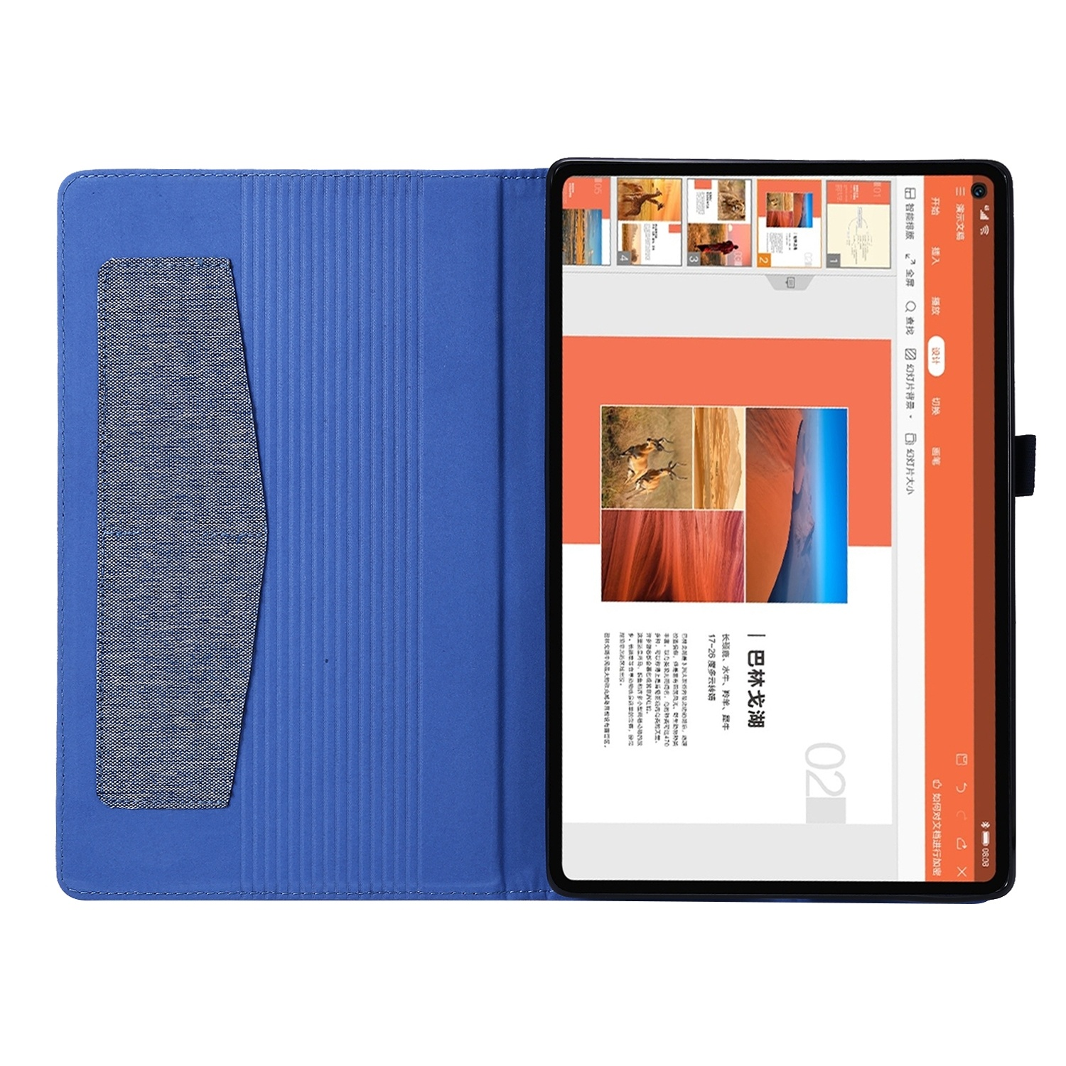 KÖNIG DESIGN Schutzhülle für Kunstleder, Oppo Bookcover Blau Tablethülle