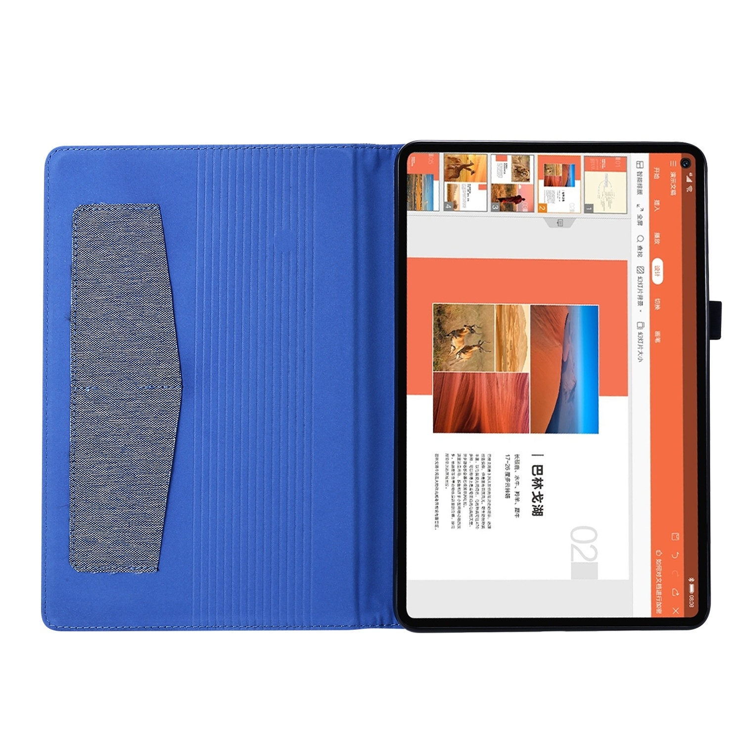 Blau KÖNIG Schutzhülle Bookcover DESIGN für Huawei Tablethülle Kunstleder,