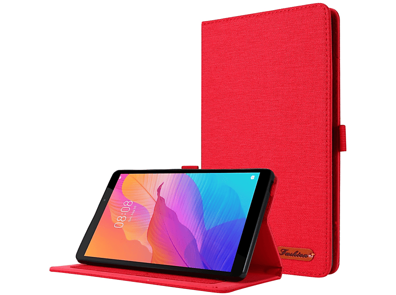 KÖNIG DESIGN Schutzhülle Tablethülle Bookcover für Huawei Kunstleder, Rot