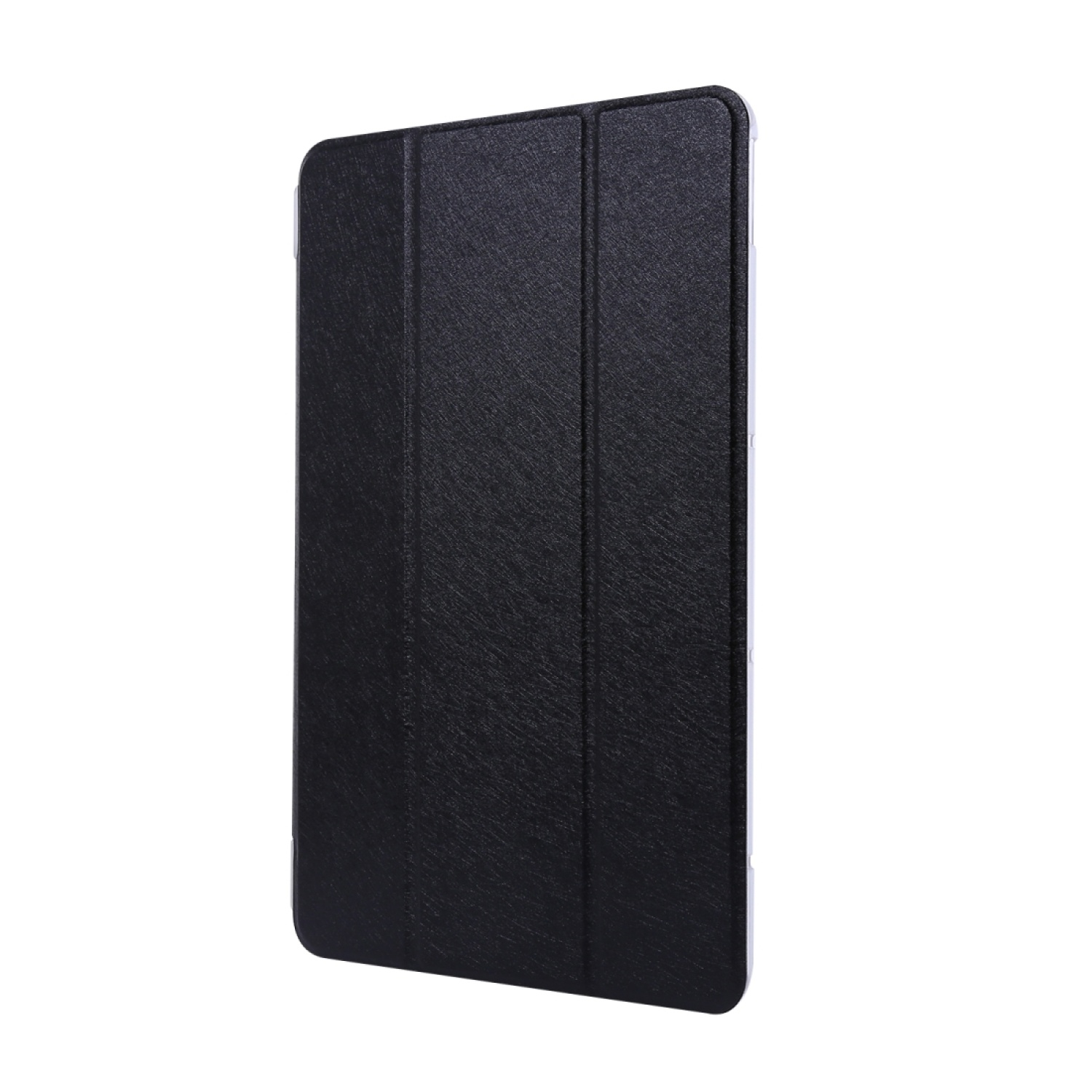 Schwarze Tablet-Hülle, geschlossen, mit strukturierter Oberfläche.