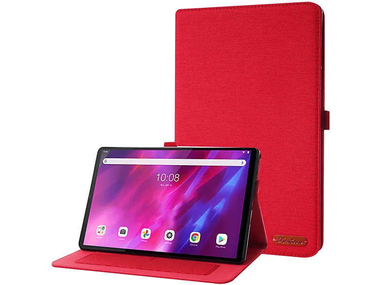 KÖNIG DESIGN Schutzhülle Tablethülle Bookcover für Lenovo Kunstleder, Rot