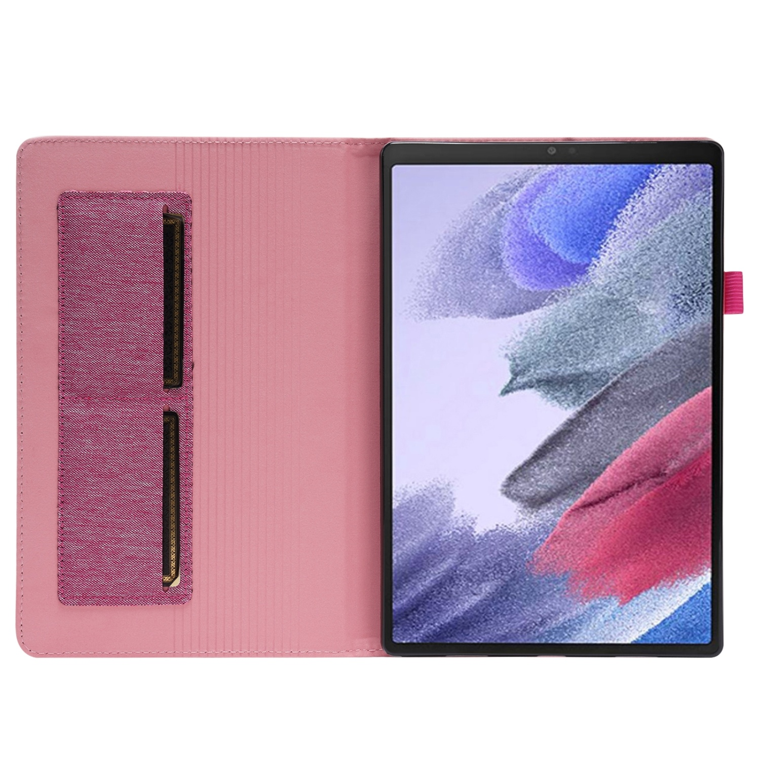 Rot DESIGN Rose Bookcover Tablethülle Kunstleder, KÖNIG Samsung Schutzhülle für