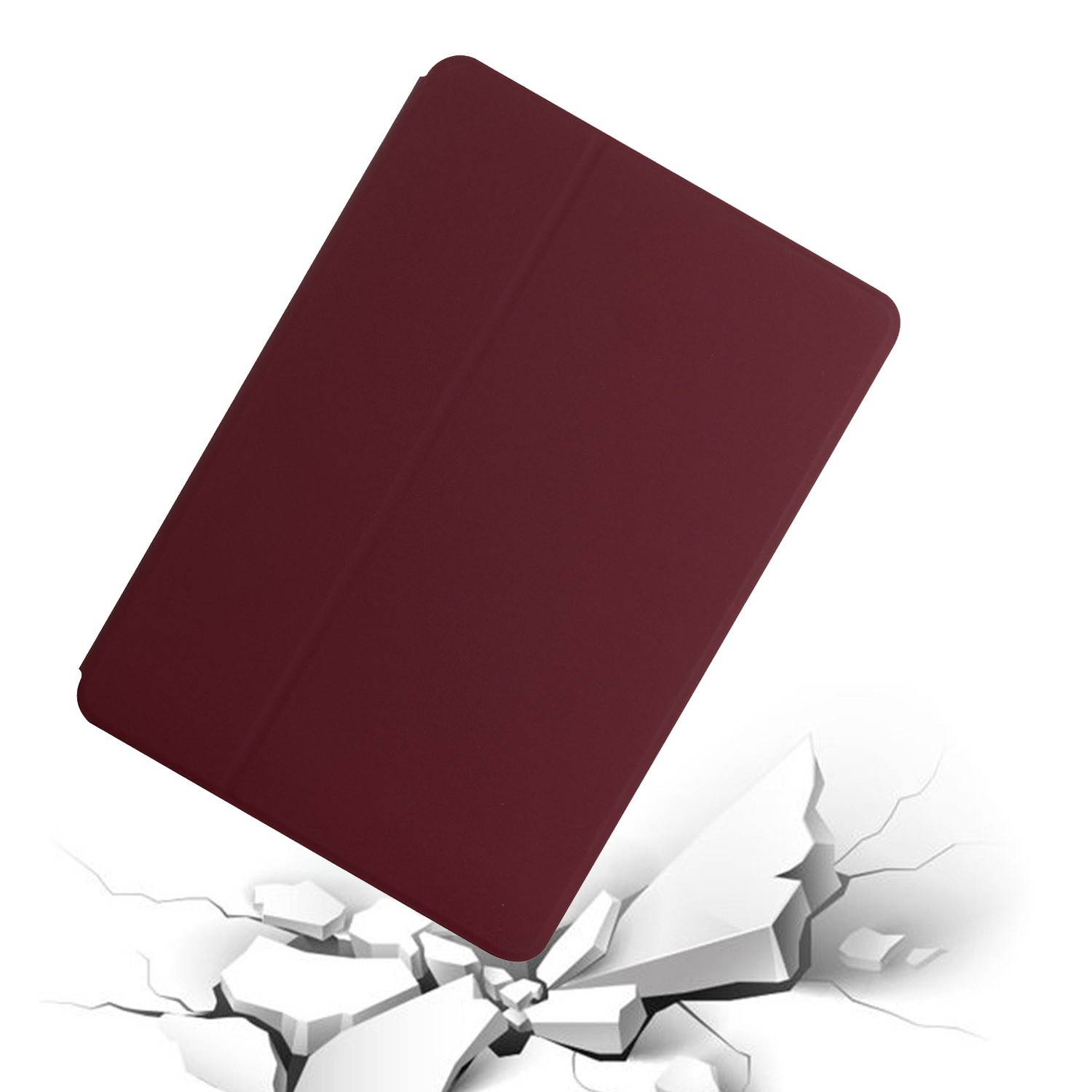 KÖNIG DESIGN für Kunstleder, Wein Rot Tablethülle Huawei Bookcover Schutzhülle