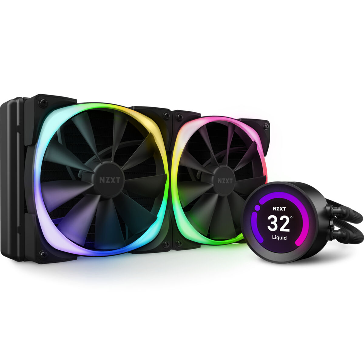 Refrigeración Para Cpu nzxt rlkrz63r1 kraken z63 rgb kit de 280mm 280 enfriador aio pantalla lcd personalizable conector aer 2 140