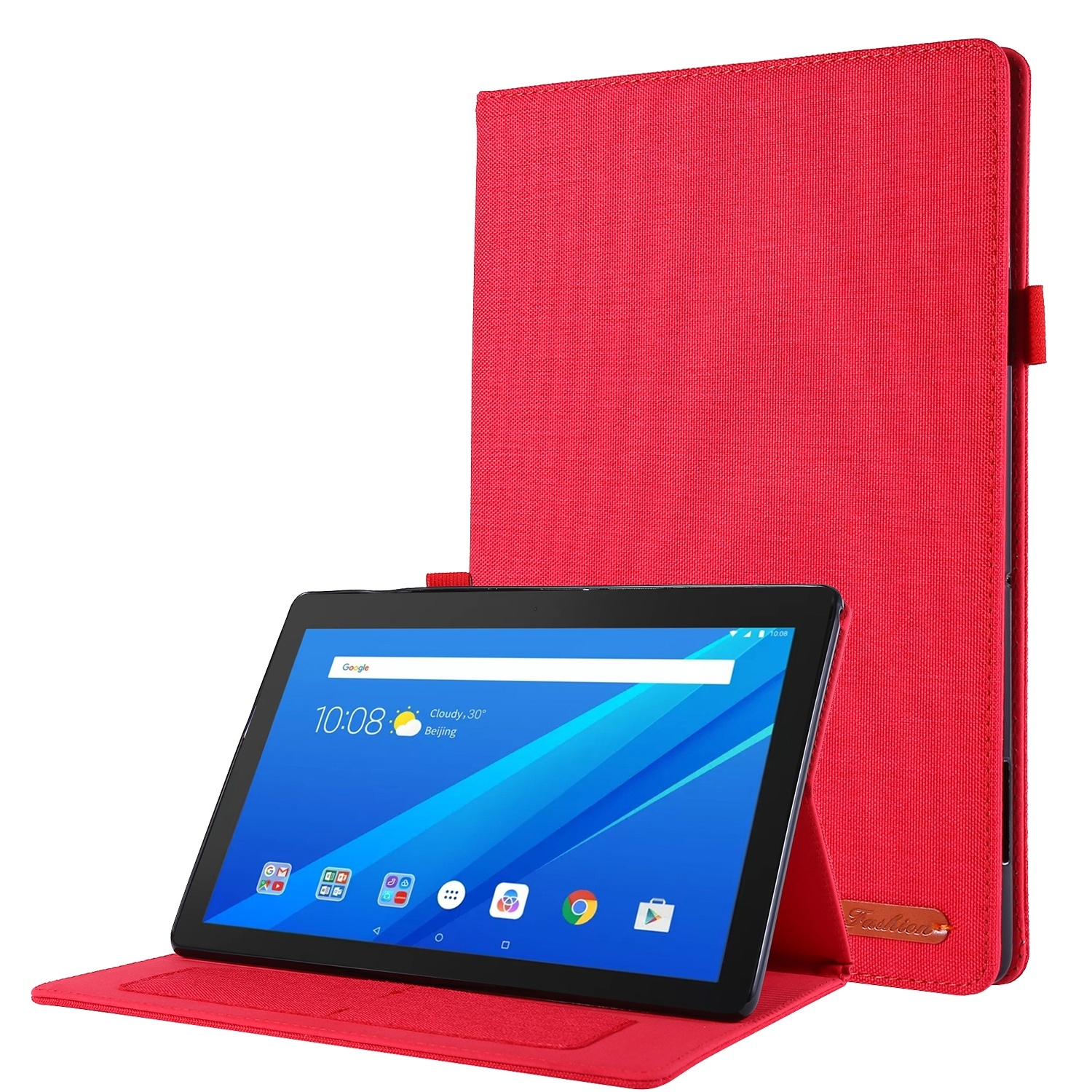 KÖNIG DESIGN Schutzhülle Tablethülle Bookcover Lenovo für Kunstleder, Rot