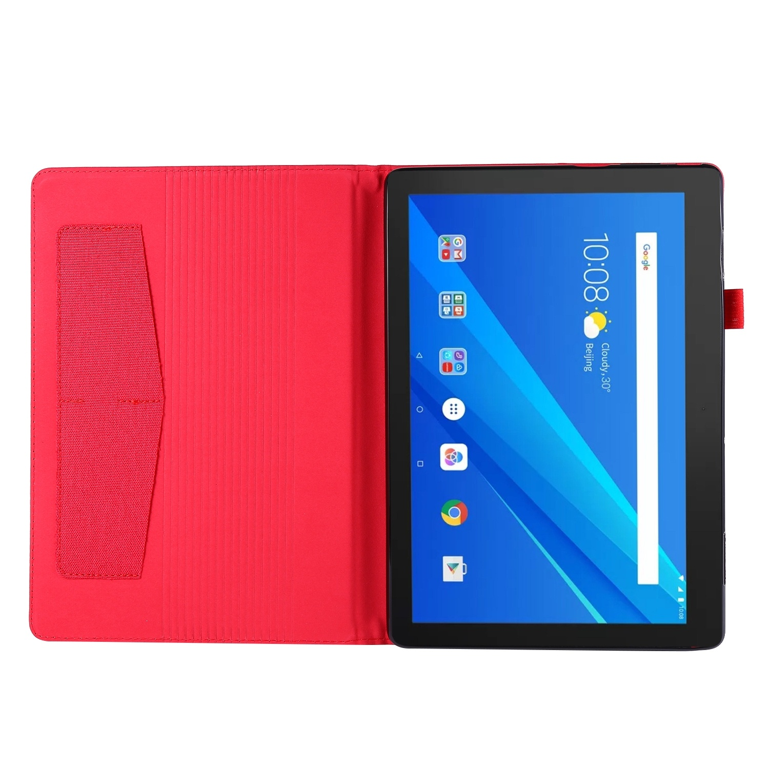 KÖNIG DESIGN Schutzhülle Tablethülle Bookcover Lenovo für Kunstleder, Rot