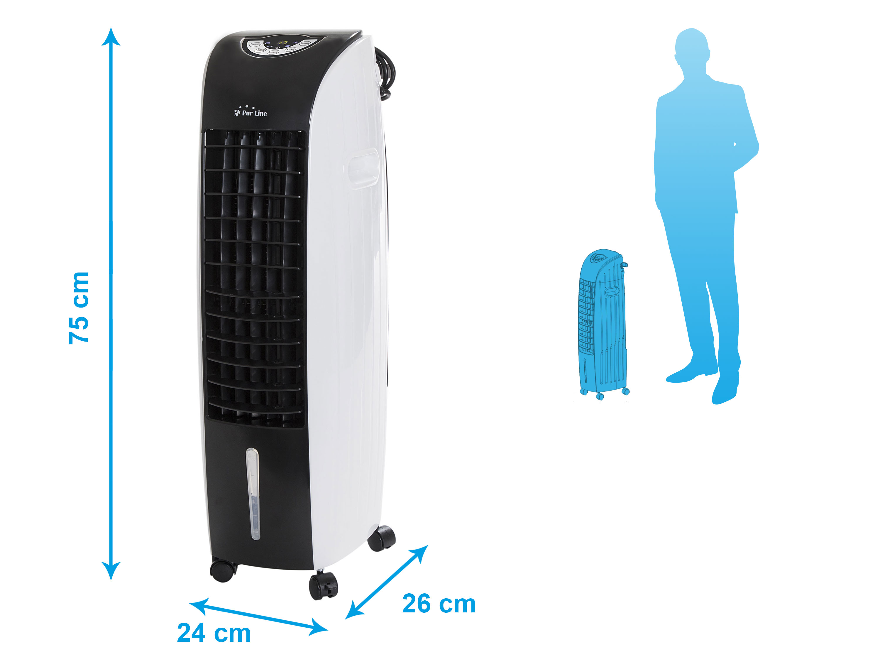 mit Energiesparendes PURLINE Verdunstungs-Klimagerät Fernbedienung Luftkühler