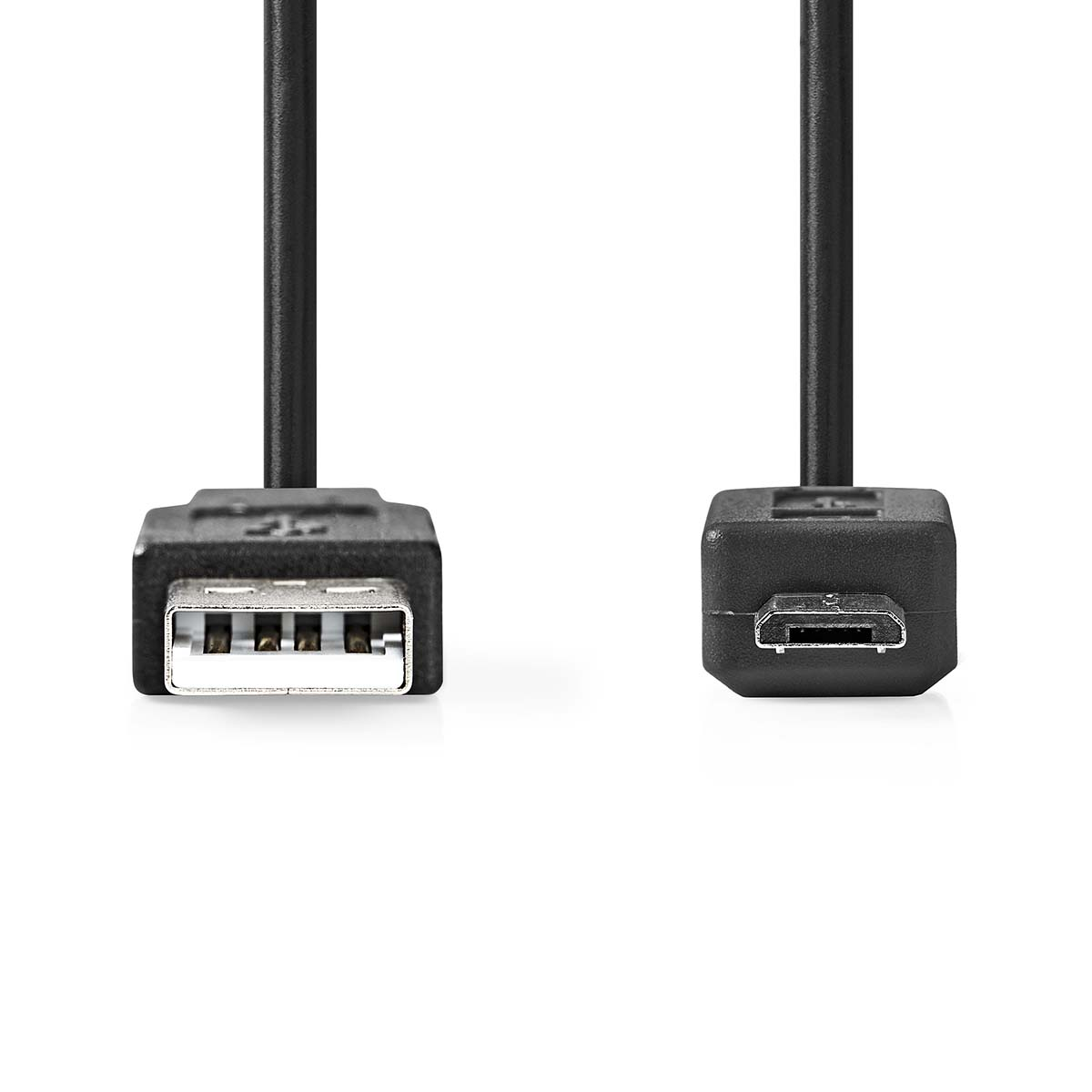 Zwei USB-Kabel, eines mit USB-A-Anschluss und das andere mit Micro-USB-Anschluss.