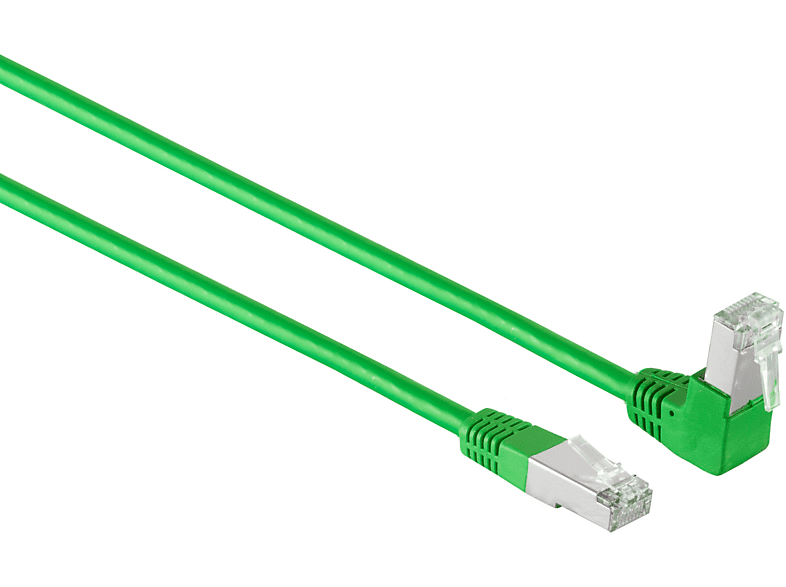 0,50 0,5m, PIMF S/FTP Patchkabel KABELBUDE m cat Winkel-gerade RJ45, Kabel 6 grün