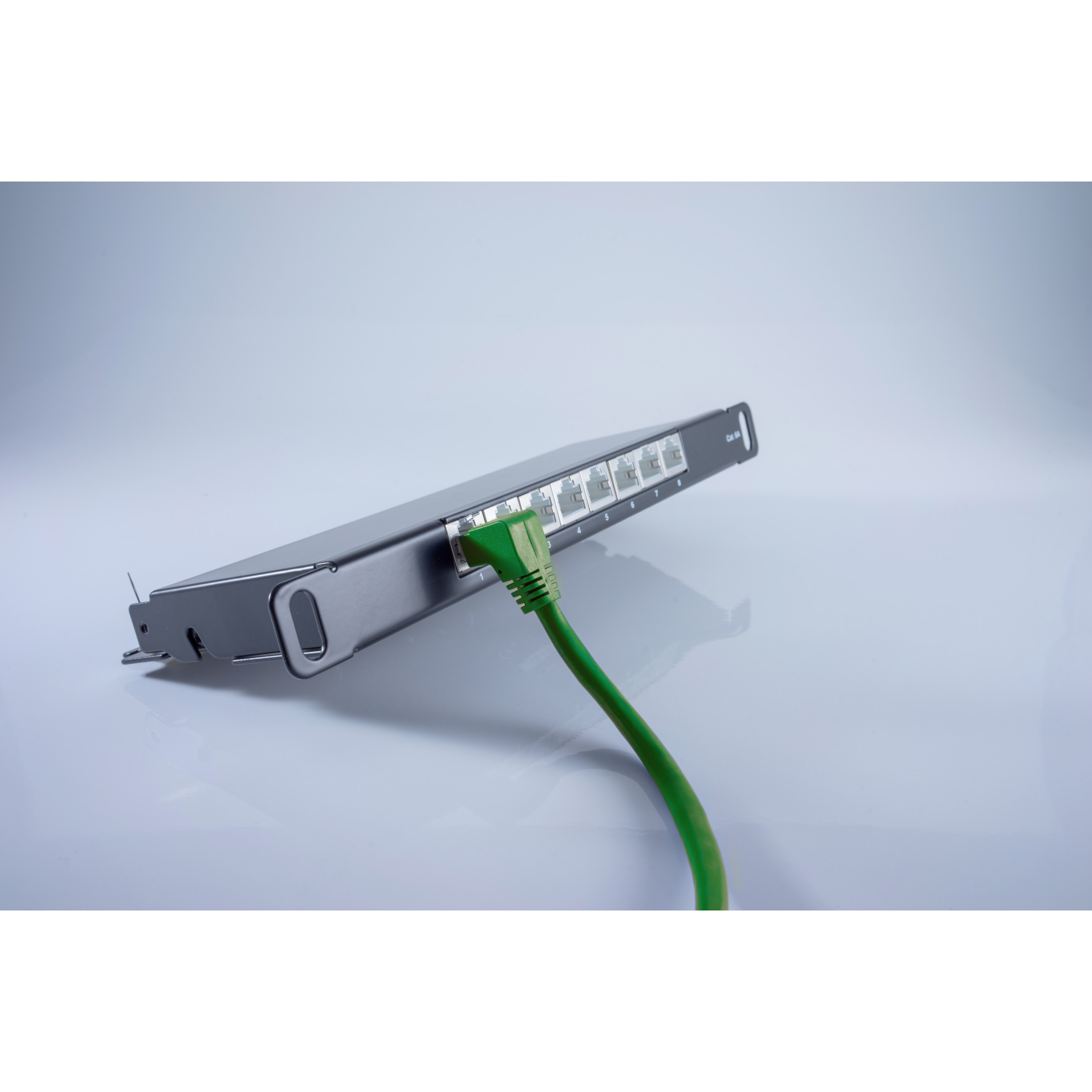 KABELBUDE Winkel-gerade 6 S/FTP Kabel m 0,50 PIMF grün 0,5m, Patchkabel RJ45, cat