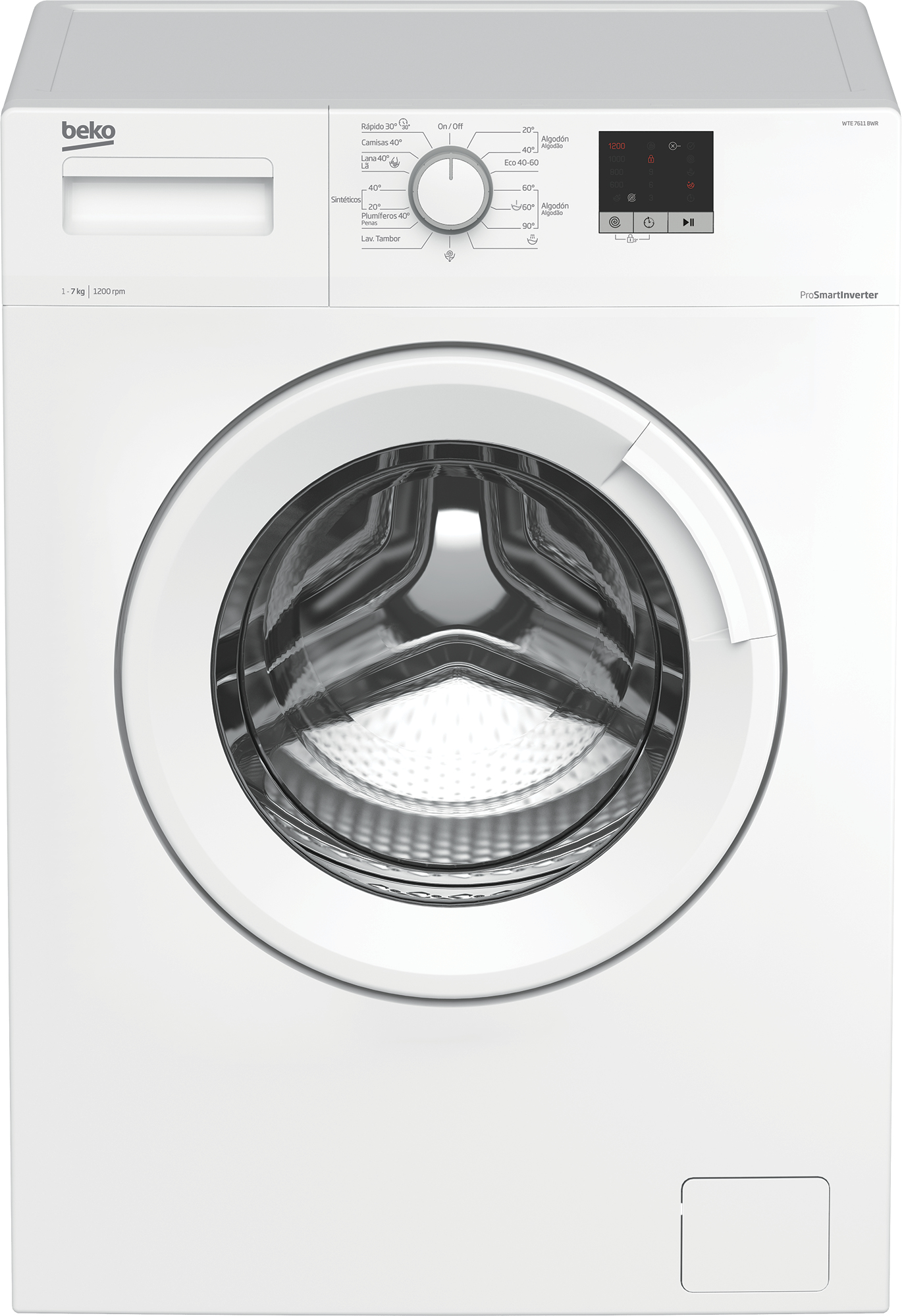 Lavadora - Beko WTE 7611 BW lavadora wte7611bwr 7 kg 1200 rpm clase a+++ blanco 84x60x49 cm BEKO, 7 kg, Blanco