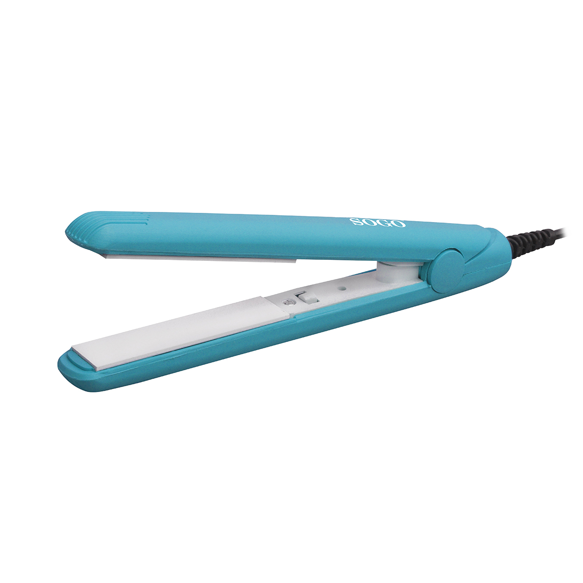 Plancha de Pelo - PPE-SS-3802-TB SOGO, Cerámica, 25 W, 150 °C, Azul