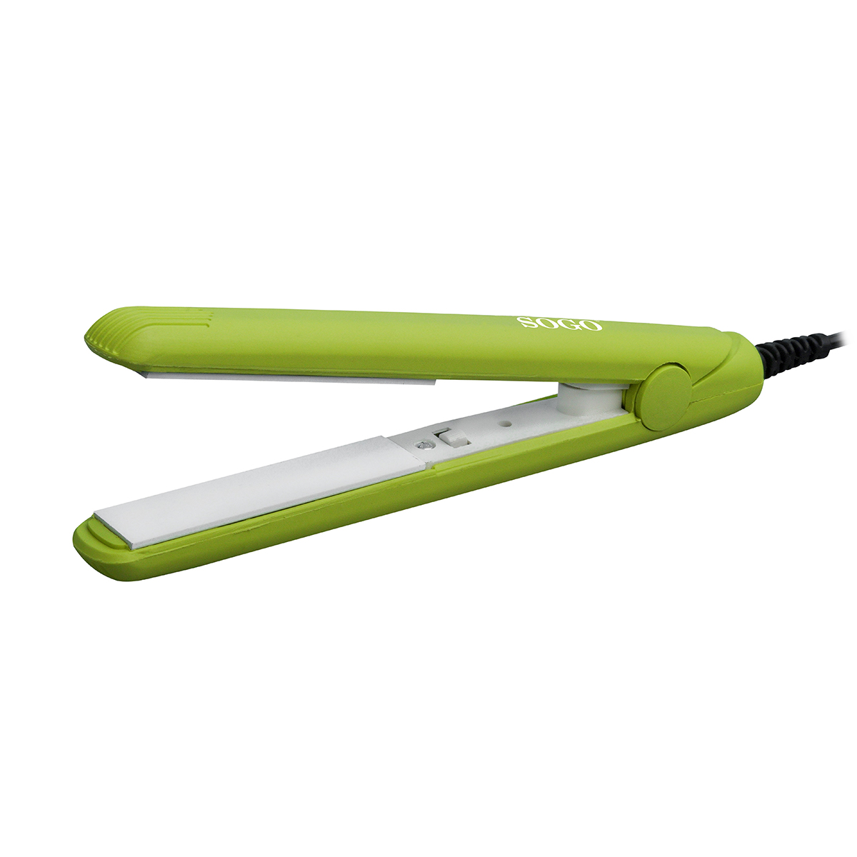 Plancha de Pelo - PPE-SS-3802-PG SOGO, Cerámica, 25 W, 150 °C, Verde