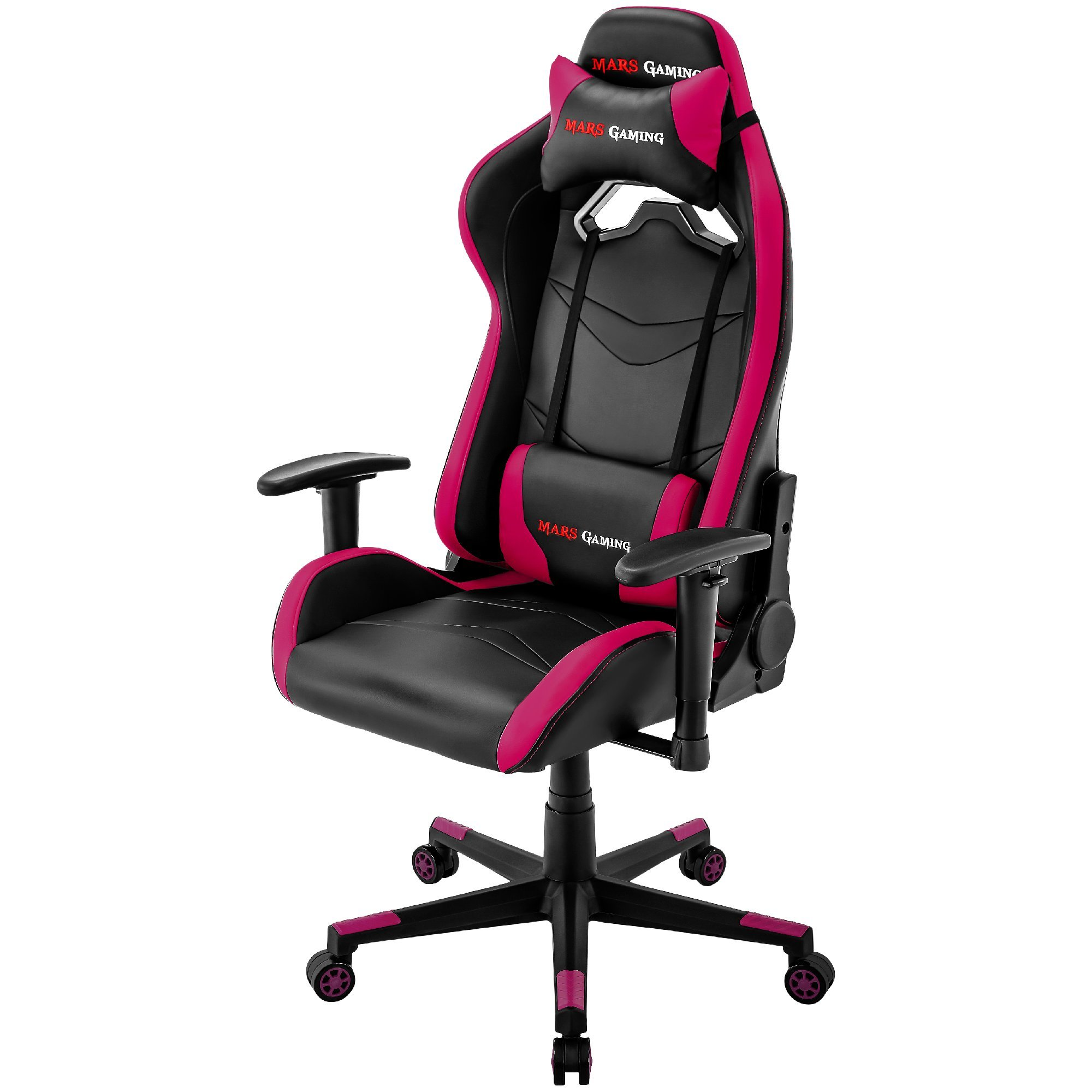 Silla Gaming - MGC3BPK MARS GAMING, Reposabrazos2D (regulable en altura y anchura), Rosa