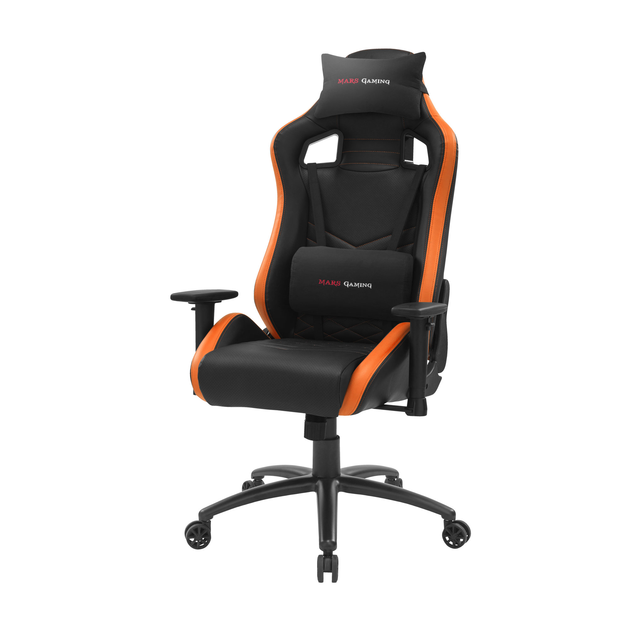 Silla Gaming MGCXNEOBO - MARS GAMING, Reposabrazos2D (regulable en altura y anchura), Naranja