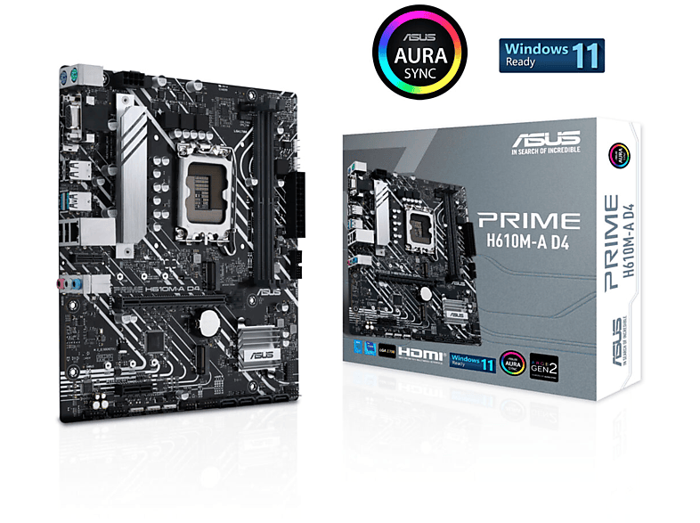 PRIME Mainboards ASUS H610M-A D4 schwarz