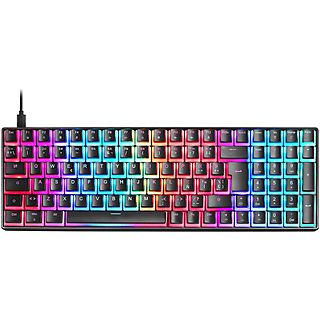 Teclado Gaming - MARS GAMING MKULTRABRES, USB, Teclas iluminadas, Negro