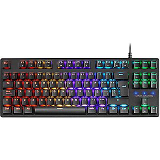 Teclado Gaming - MARS GAMING MKXTKLBES, USB, Teclas iluminadas, Negro