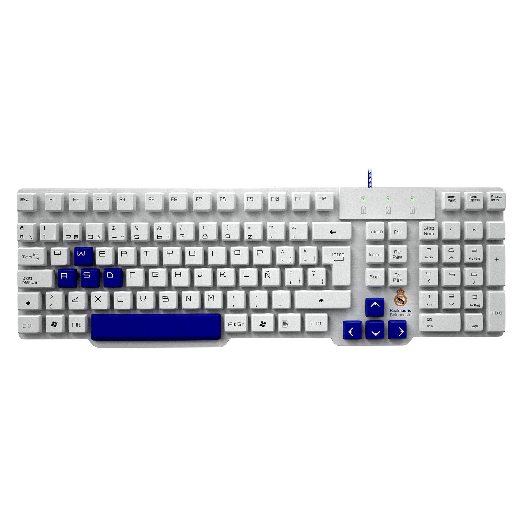 Teclado Gaming - MARS GAMING MKRM, No, Blanco