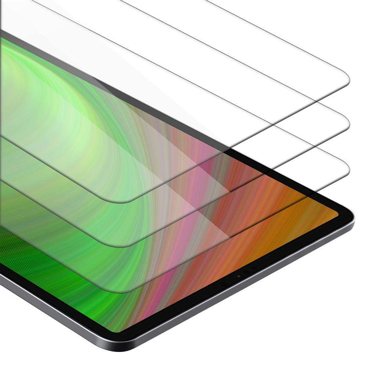 CADORABO 3x Schutzglas Schutzfolie(für 2018 PRO Apple Zoll)) iPad (12.9