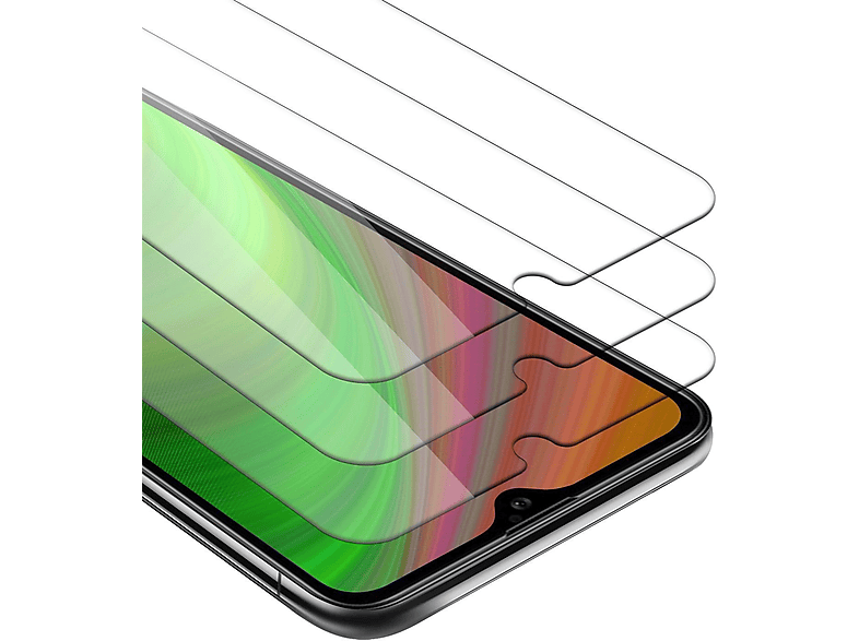 CADORABO 3x Schutzglas Tempered Glas Schutzfolie(für Samsung Galaxy M30 / A40s)
